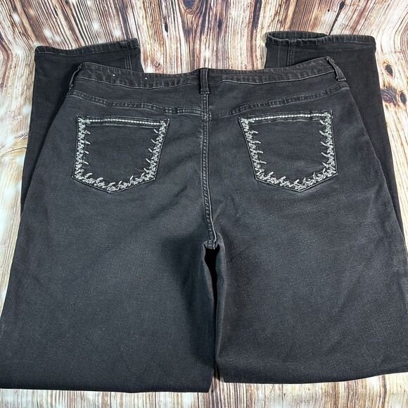 Christopher & Banks Size 16 Long High Rise Straight Leg Jeans Denim Pants 36x32 - Picture 3 of 10